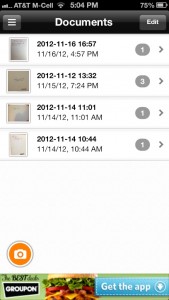 Genius Scan Multi-document view