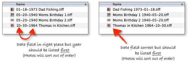 Graphic: Folder with scanned photos named the wrong way for chronological sorting